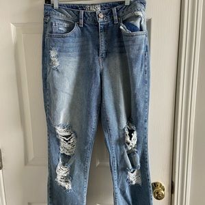 high rise mom jeans
